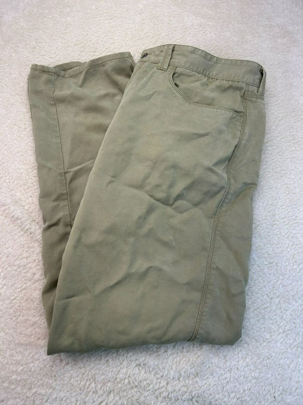 Tommy Bahama Mens Khaki Pants Olive Green Size 38 Tencel Cotton Blend Relaxed Fi